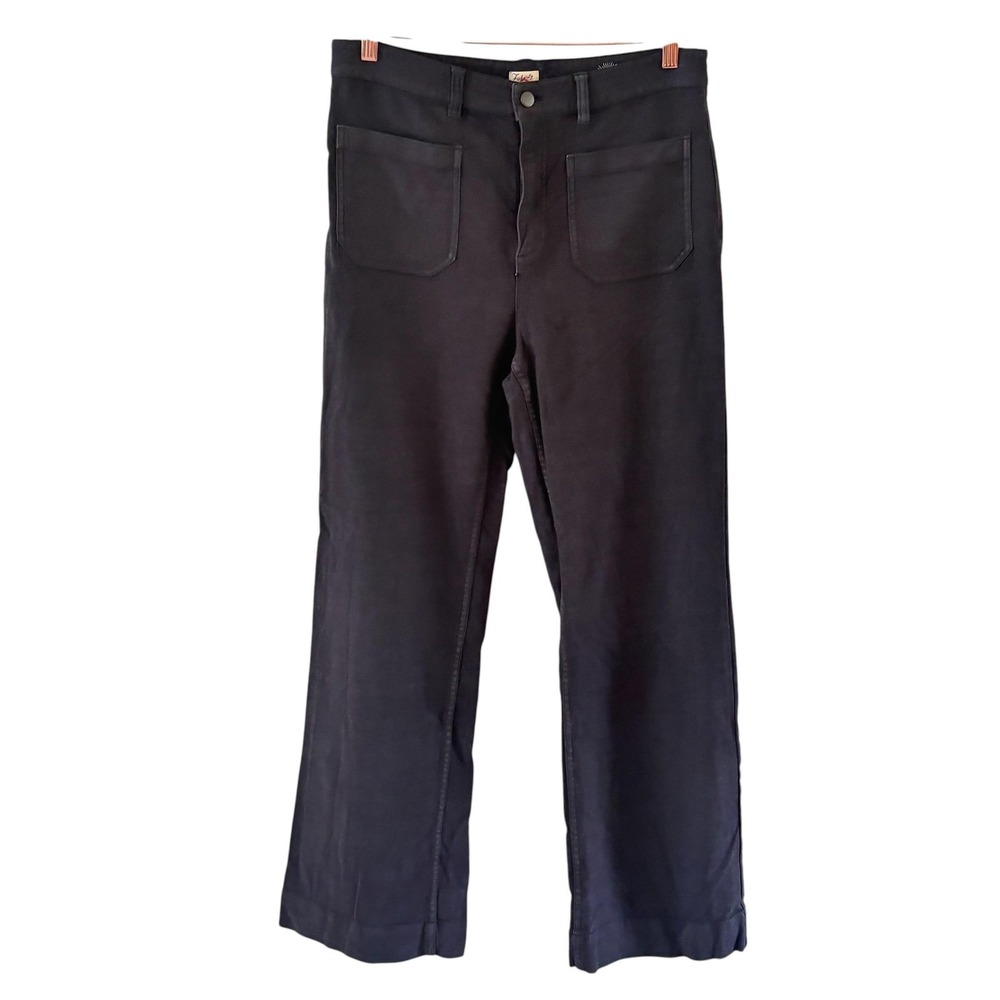 Faherty Stretch Terry Patch Pocket Pant Womens 31x32 Full Length Charcoal Gray